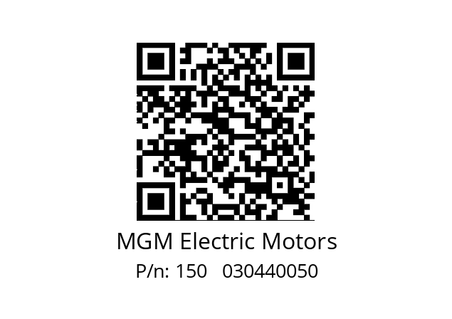   MGM Electric Motors 150   030440050