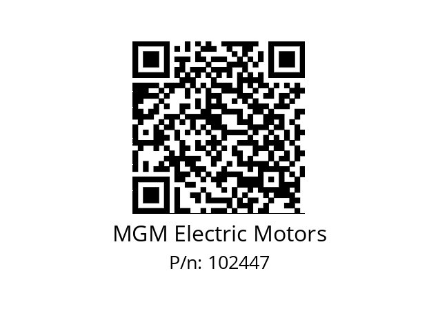   MGM Electric Motors 102447