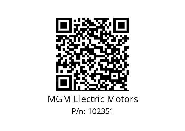   MGM Electric Motors 102351