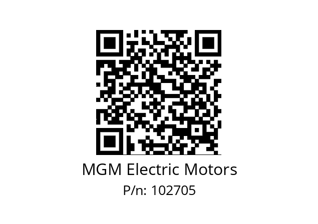   MGM Electric Motors 102705