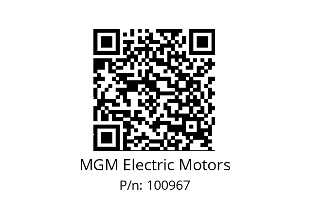   MGM Electric Motors 100967