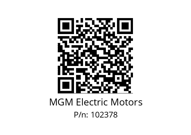   MGM Electric Motors 102378