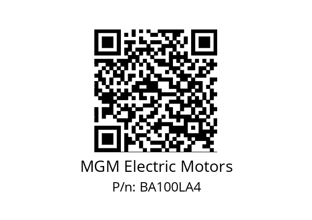   MGM Electric Motors BA100LA4