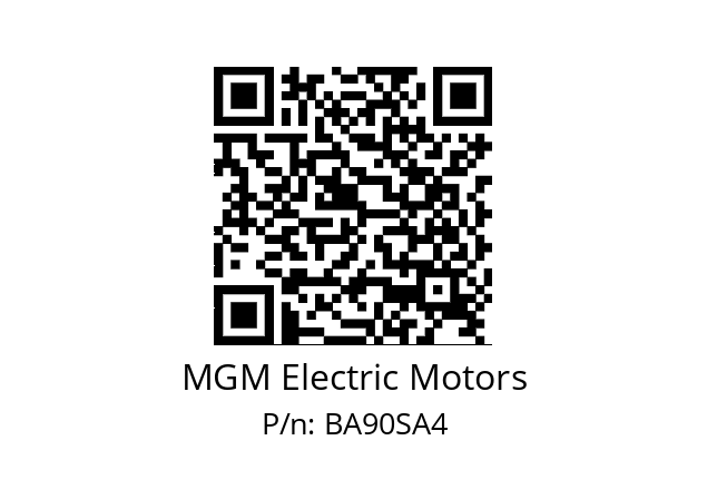   MGM Electric Motors BA90SA4