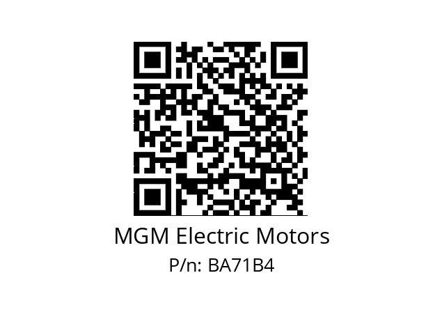   MGM Electric Motors BA71В4