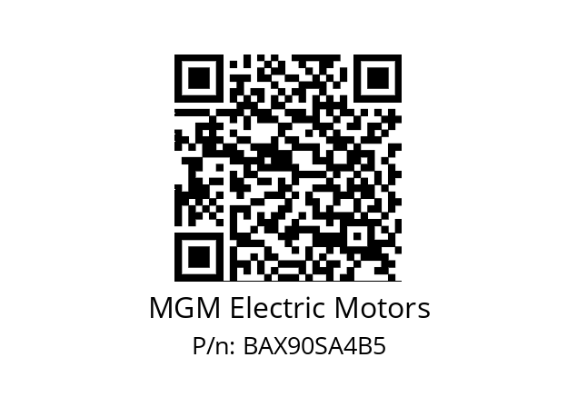   MGM Electric Motors BAX90SA4B5