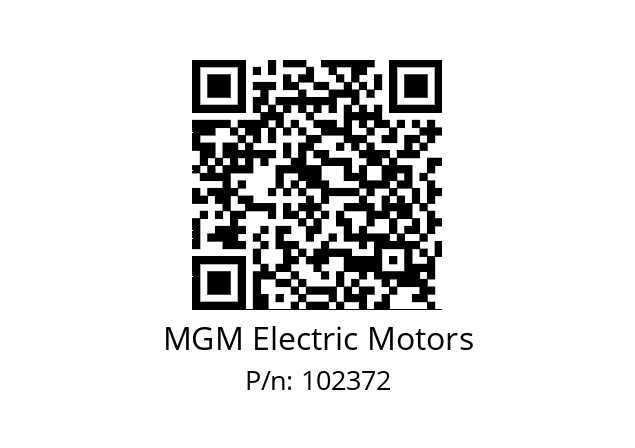   MGM Electric Motors 102372