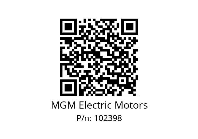   MGM Electric Motors 102398