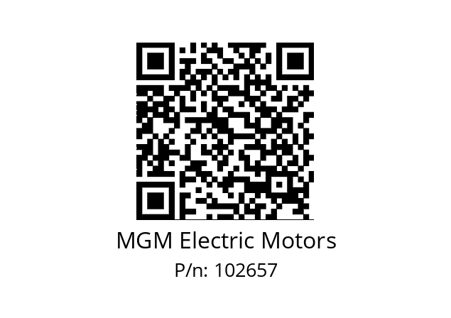   MGM Electric Motors 102657