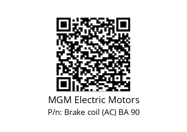   MGM Electric Motors Brake coil (AC) BA 90