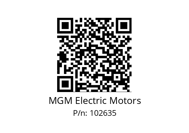   MGM Electric Motors 102635