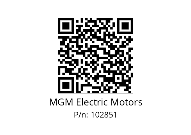   MGM Electric Motors 102851