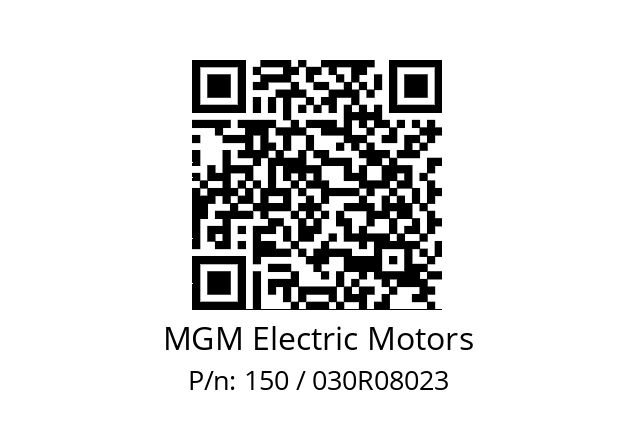   MGM Electric Motors 150 / 030R08023