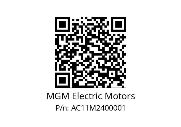   MGM Electric Motors AC11M2400001