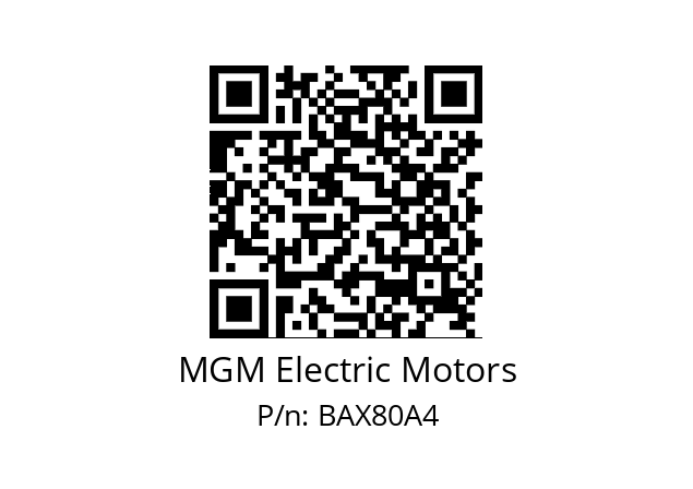   MGM Electric Motors BAX80A4