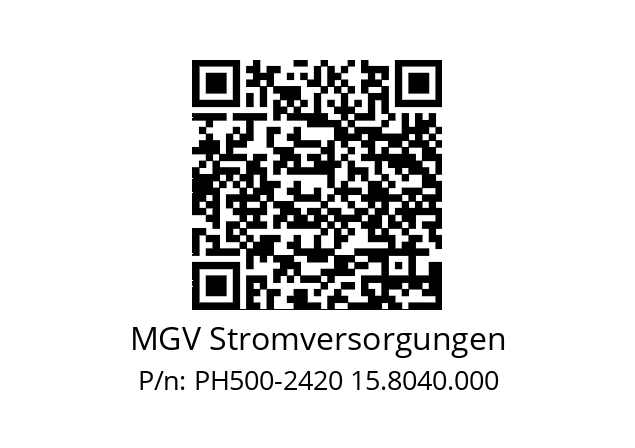   MGV Stromversorgungen PH500-2420 15.8040.000