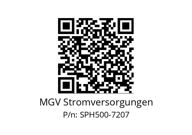   MGV Stromversorgungen SPH500-7207