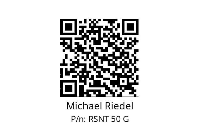   Michael Riedel RSNT 50 G