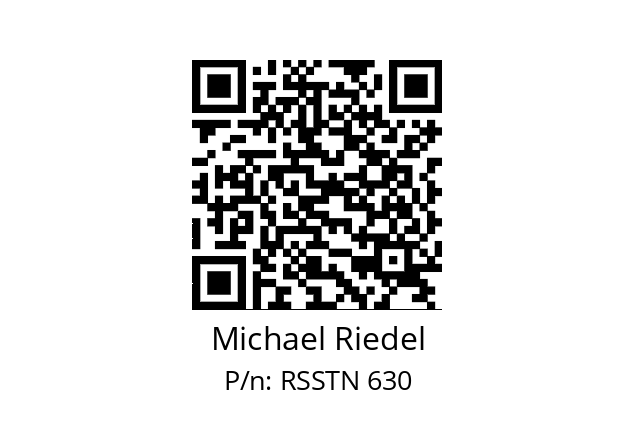   Michael Riedel RSSTN 630