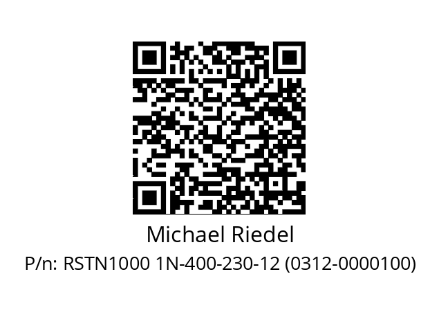   Michael Riedel RSTN1000 1N-400-230-12 (0312-0000100)