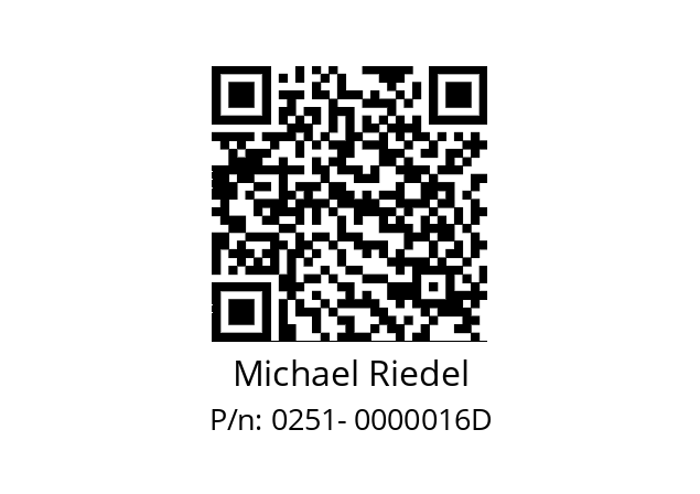   Michael Riedel 0251- 0000016D