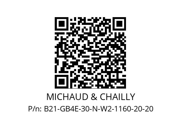   MICHAUD & CHAILLY B21-GB4E-30-N-W2-1160-20-20