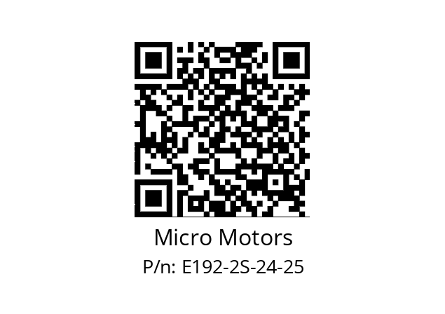   Micro Motors E192-2S-24-25