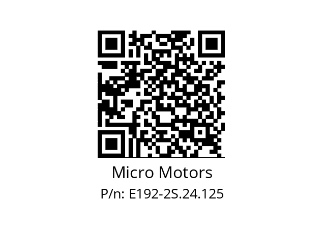   Micro Motors E192-2S.24.125