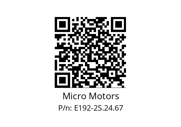   Micro Motors E192-2S.24.67