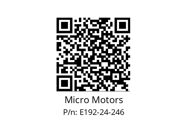   Micro Motors E192-24-246