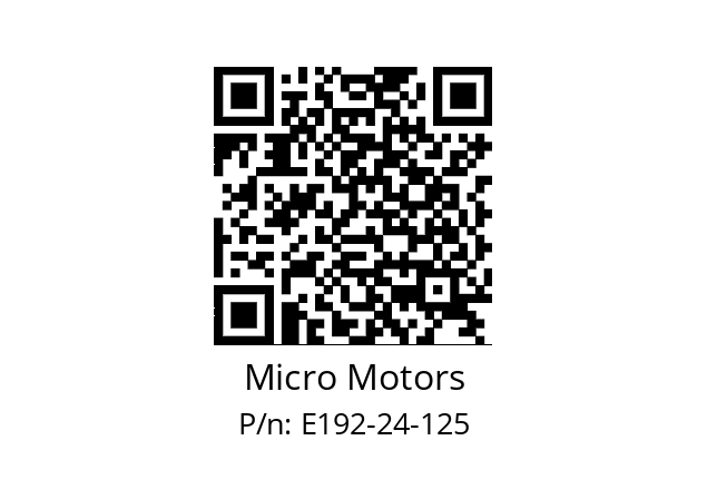   Micro Motors E192-24-125