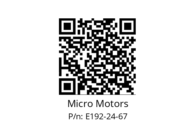   Micro Motors E192-24-67