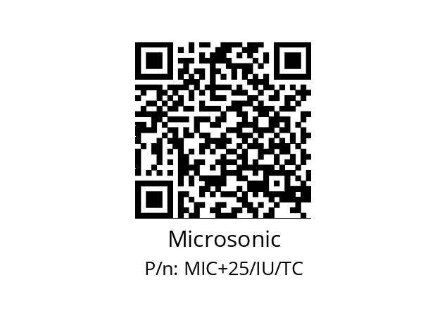   Microsonic MIC+25/IU/TC