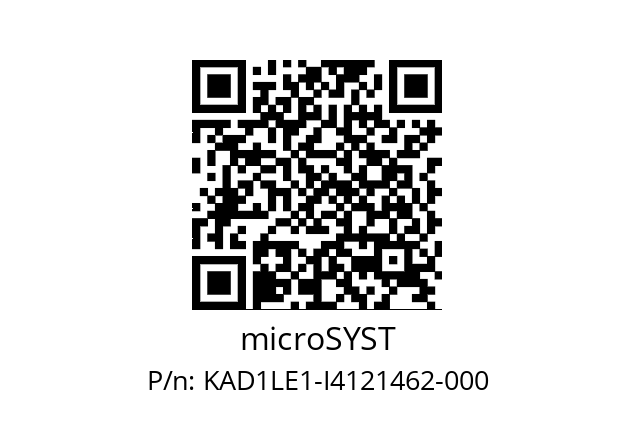   microSYST KAD1LE1-I4121462-000