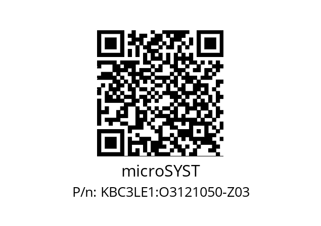   microSYST KBC3LE1:O3121050-Z03