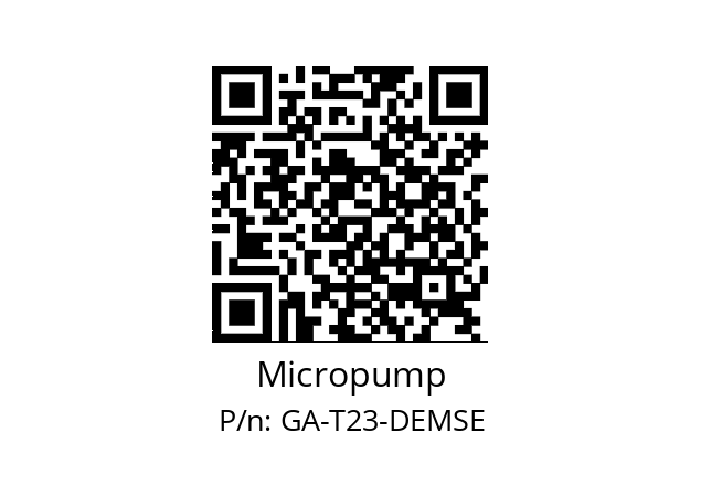   Micropump GA-T23-DEMSE