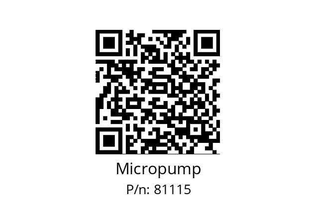   Micropump 81115