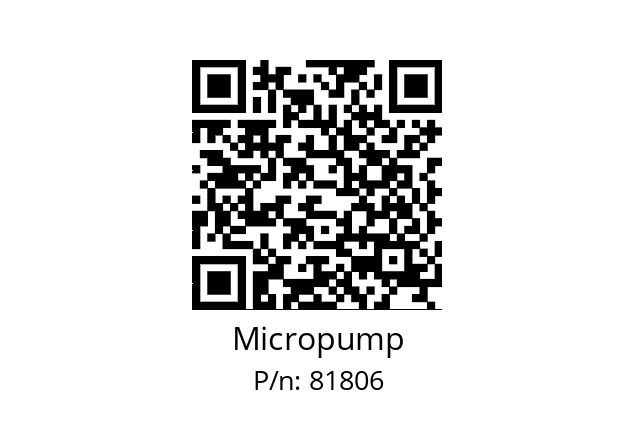   Micropump 81806