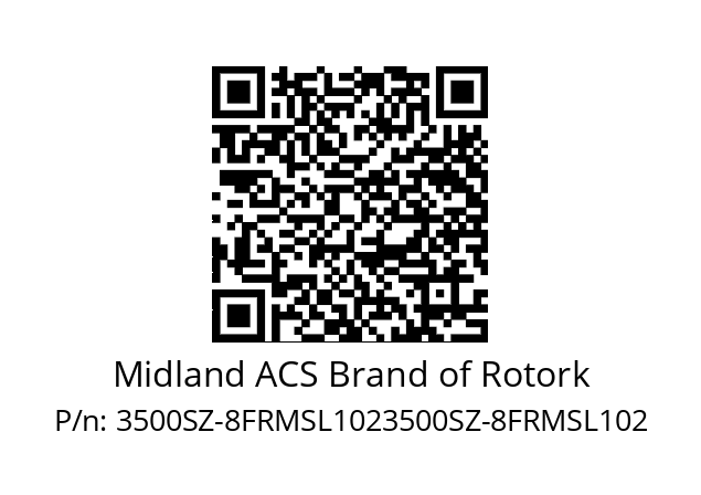   Midland ACS Brand of Rotork 3500SZ-8FRMSL1023500SZ-8FRMSL102