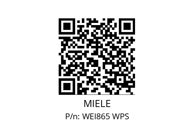   MIELE WEI865 WPS