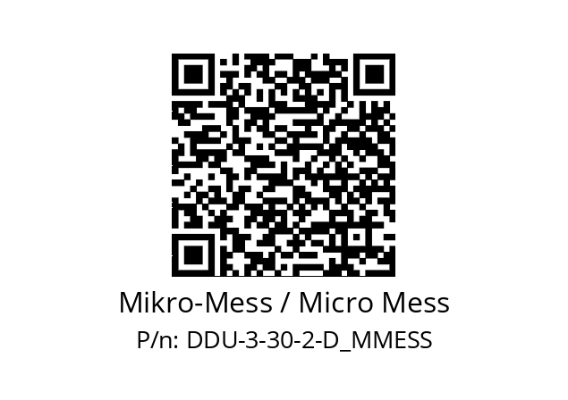   Mikro-Mess / Micro Mess DDU-3-30-2-D_MMESS