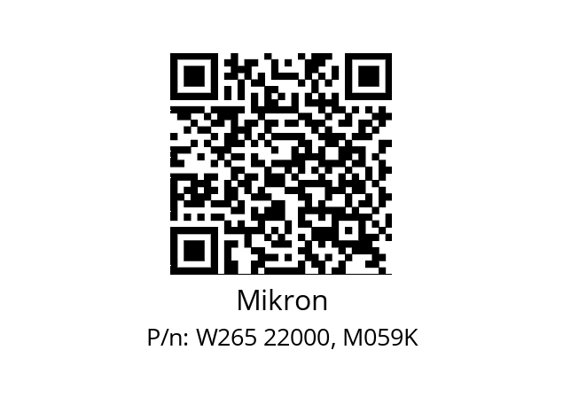   Mikron W265 22000, M059K