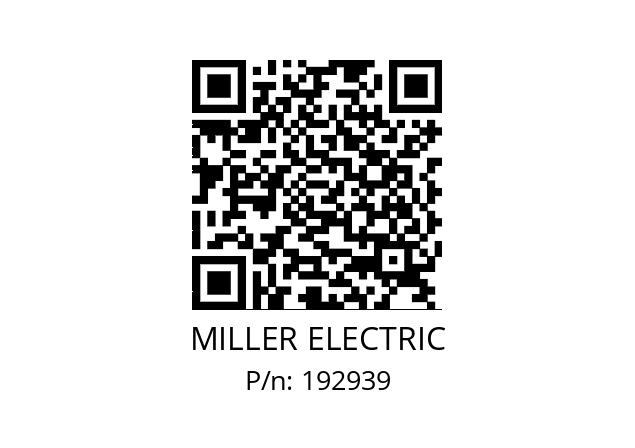   MILLER ELECTRIC 192939