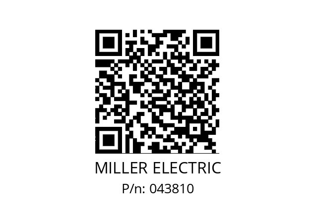   MILLER ELECTRIC 043810