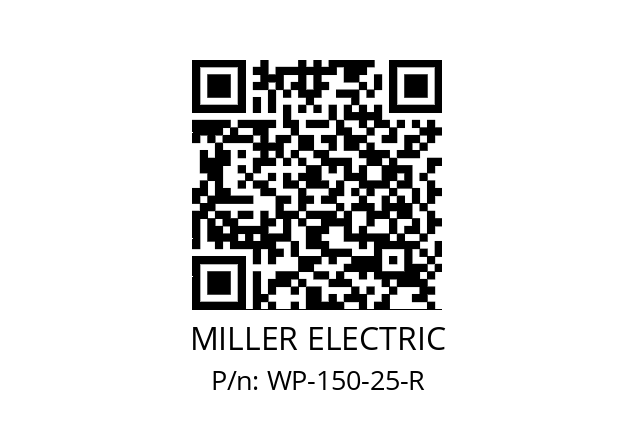   MILLER ELECTRIC WP-150-25-R