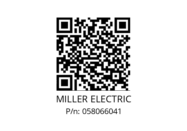   MILLER ELECTRIC 058066041