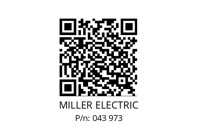   MILLER ELECTRIC 043 973