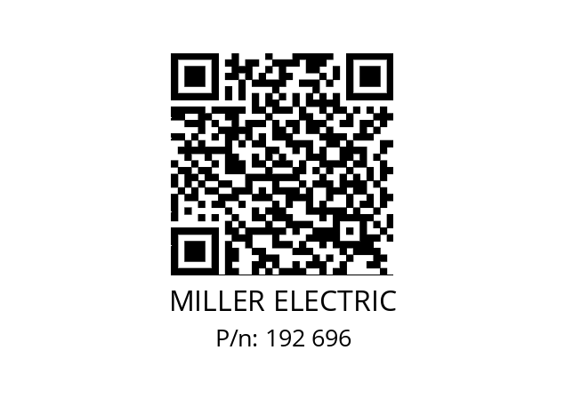   MILLER ELECTRIC 192 696