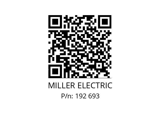   MILLER ELECTRIC 192 693