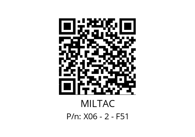   MILTAC X06 - 2 - F51